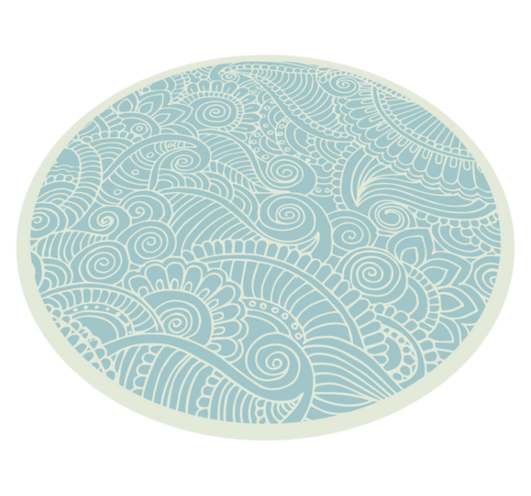 Swirling Mandala mandala vinyl rug - TenStickers
