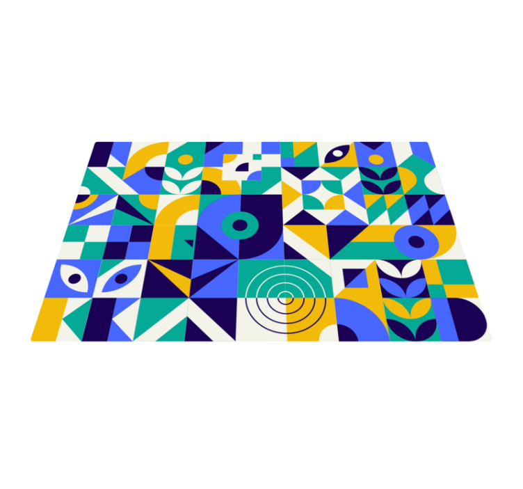 Modern colorful pattern modern rug - TenStickers