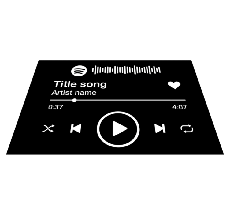 Personalized Music Interface custom vinyl rug - TenStickers