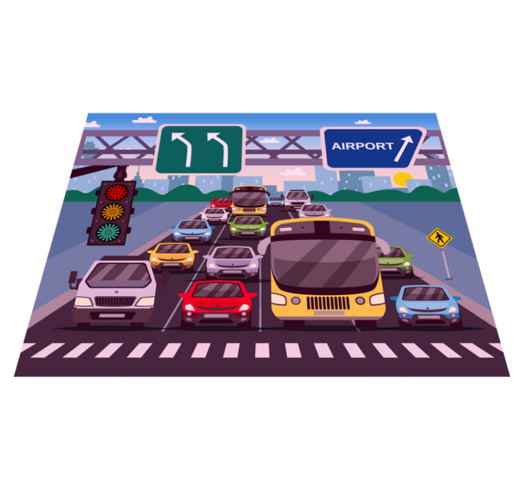 Traffic Playtime road vinyl rug - TenStickers