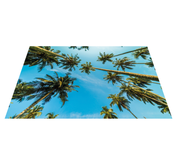 Malaysia palm trees floral rug - TenStickers