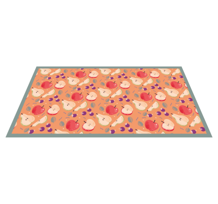 Apple cartoon  kitchen floor tiles - TenStickers
