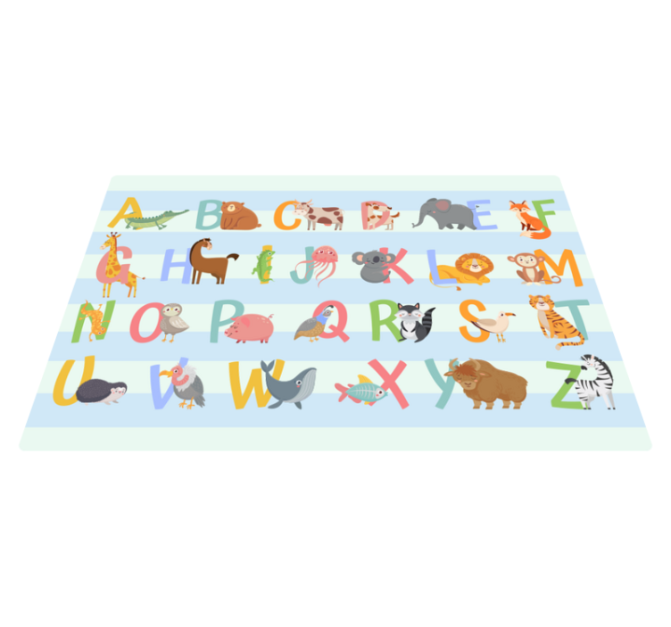 With figures vinyl alphabet rug - TenStickers