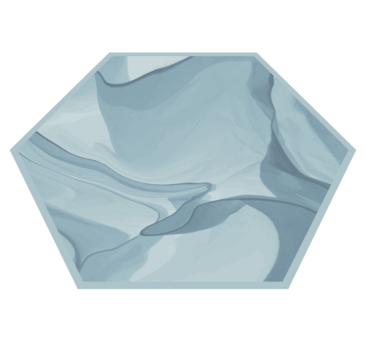 Abstract Blue Waves textured vinyl rug - TenStickers