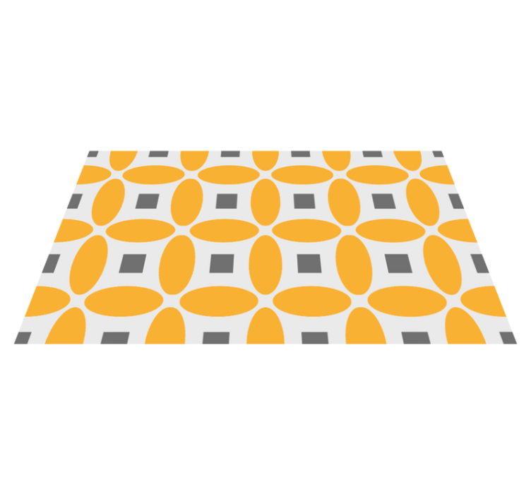 Geometric Circles geometric vinyl rug - TenStickers