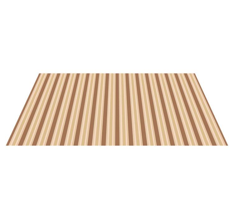 Brown striped pattern living room vinyl rug - TenStickers