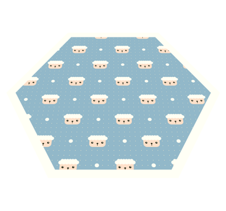 Sheep Pattern nursery vinyl rug - TenStickers