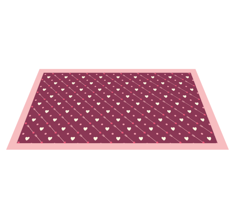 Polka dot pattern with heart geometric rugs - TenStickers