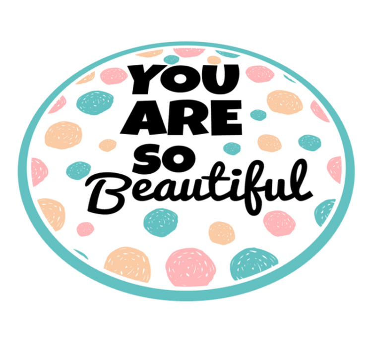 You are so beautiful polka dot vinyl rug - TenStickers