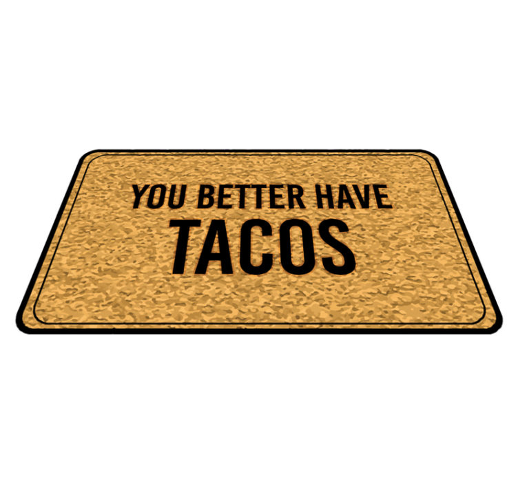 Tacos Welcome Message custom rug - TenStickers