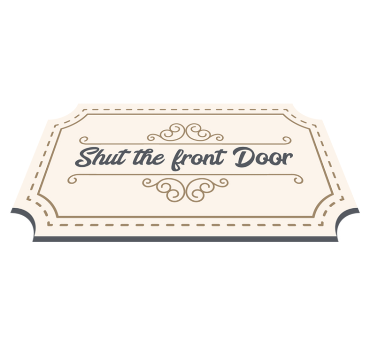 Shut Front Door custom rug - TenStickers