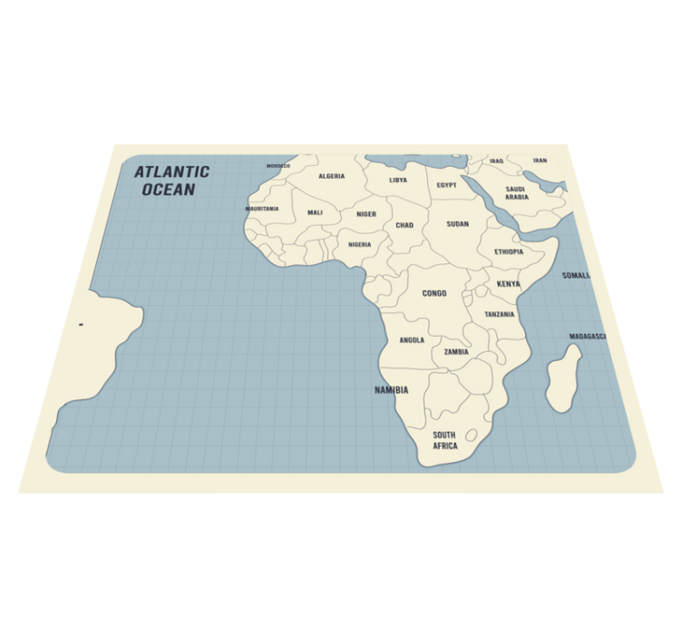 Cartographic Depiction world map vinyl rug - TenStickers
