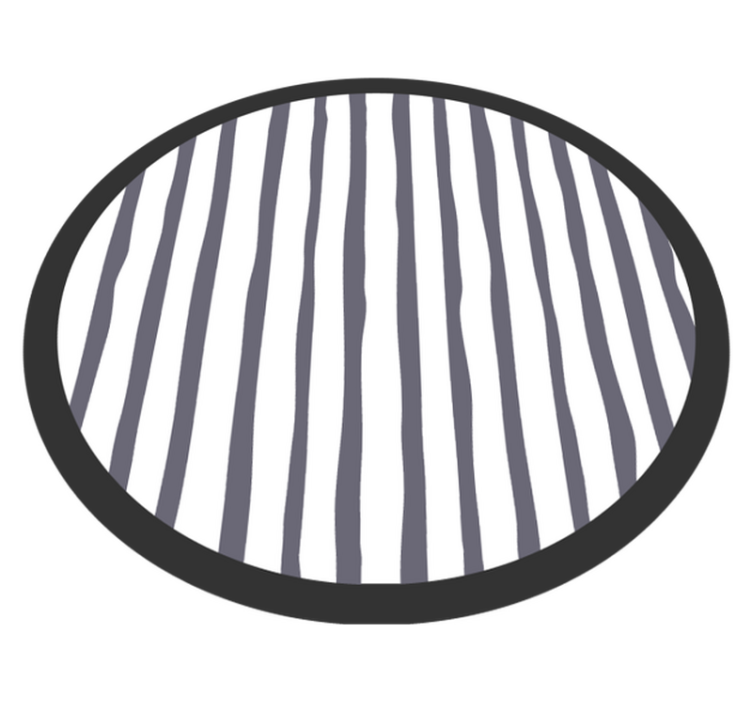 Striped vinyl rug with striped oval motif - TenStickers