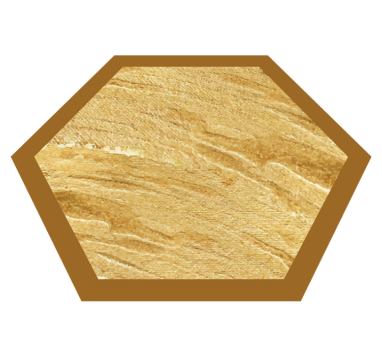 Hexagonal grain texture wood effect vinyl rug - TenStickers
