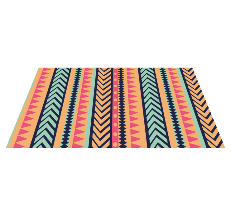 Vibrant geometric stripes stripes carpet - TenStickers