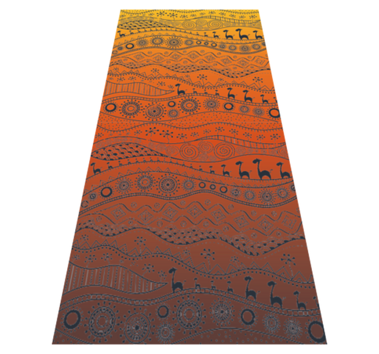 Cultural Abstract Patterns ethnic vinyl rug - TenStickers