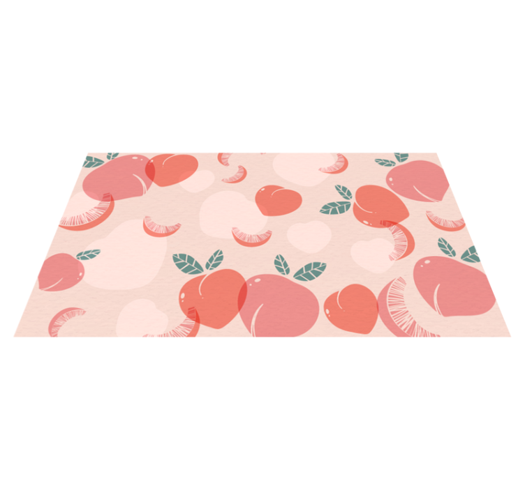 Fruity Patterns floral vinyl rug - TenStickers
