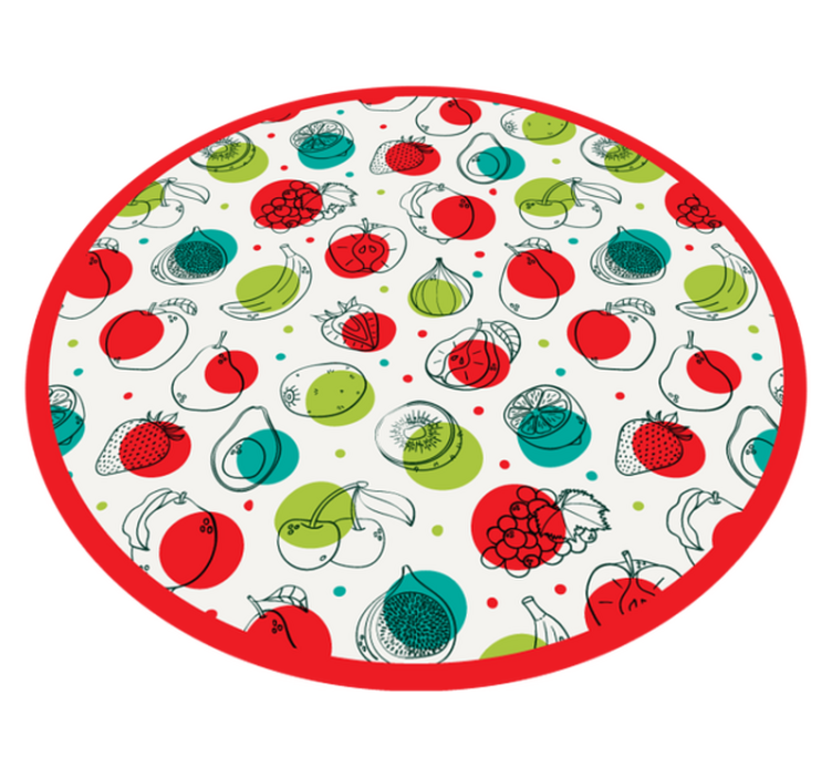 Fruit simple motif kitchen vinyl rug - TenStickers