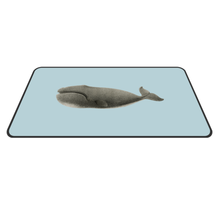 Whale silhouette design animal vinyl rug - TenStickers
