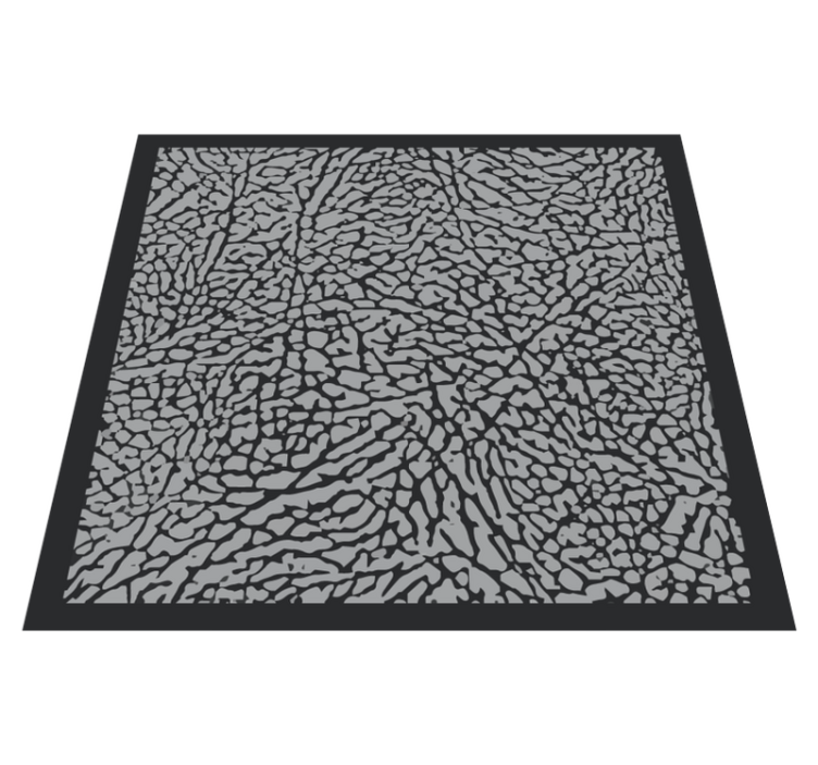 Textured dark pattern grey vinyl rug - TenStickers