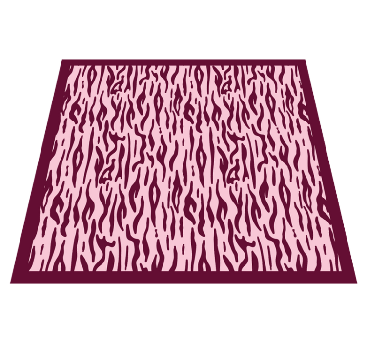 Pink tiger print animal print vinyl rug - TenStickers