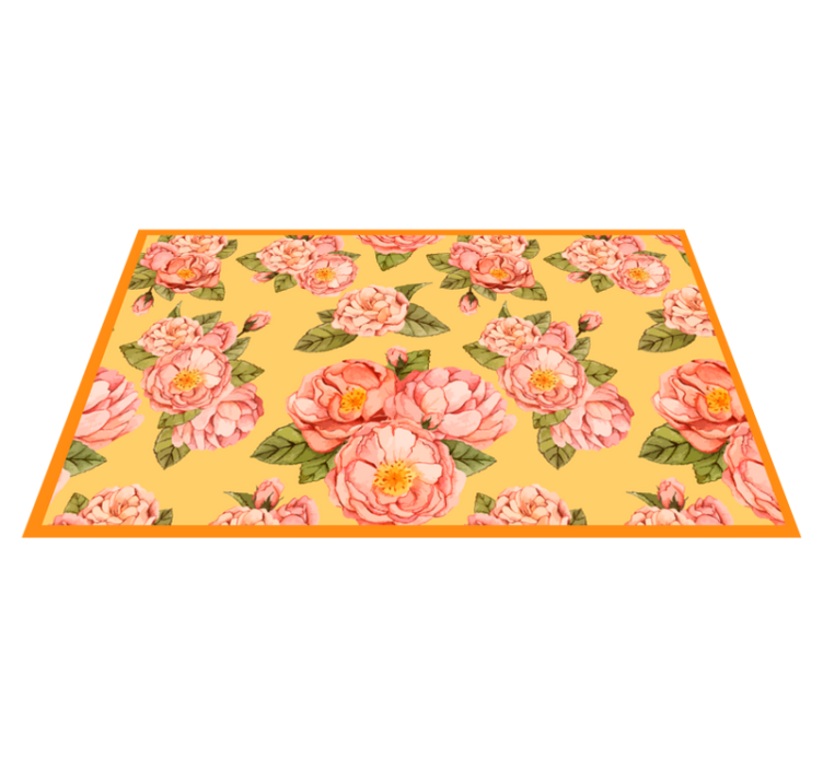 Botanical Flourishing Elegance floral vinyl rug - TenStickers