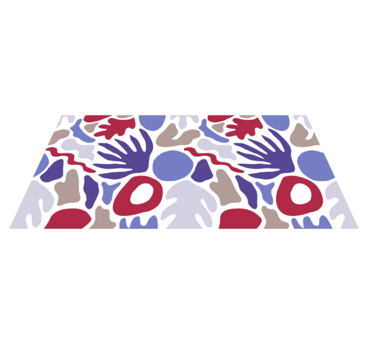 Abstract Shape Pattern minimal vinyl rug - TenStickers