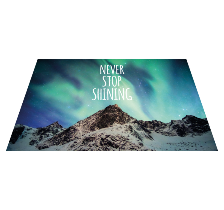 Never stop shining custom rug - TenStickers