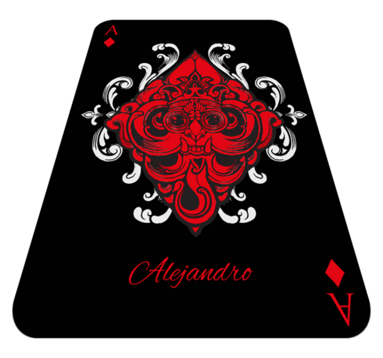 Playing card with name bedroom vinyl rug - TenStickers