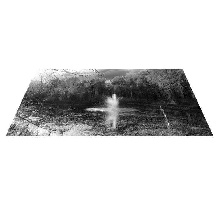Serene Waterfall View nature vinyl rug - TenStickers