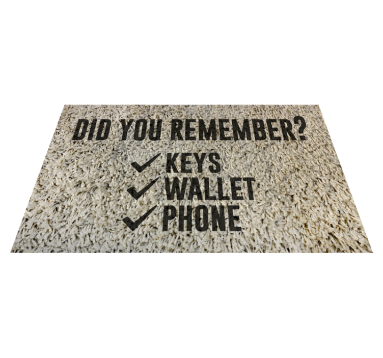 Check List Reminder hall vinyl rug - TenStickers