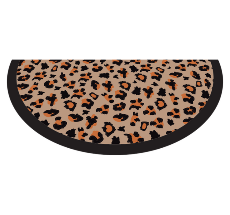 Bold leopard design animal print vinyl rug - TenStickers