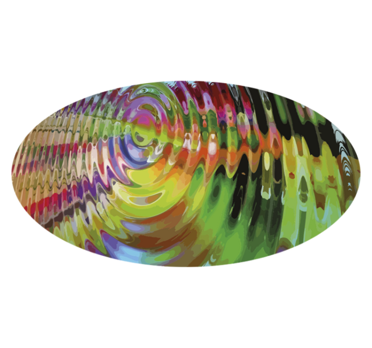 Colorful ripple pattern textured vinyl rug - TenStickers