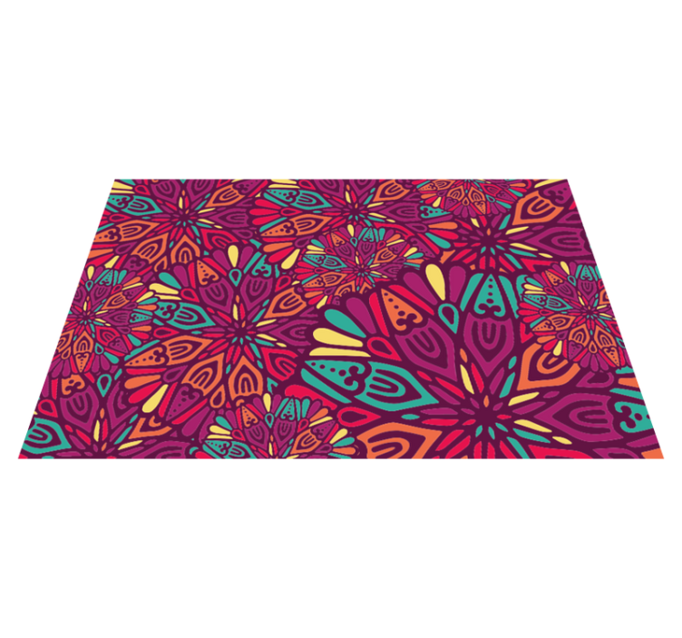 Pinkish mandalas teen vinyl rug - TenStickers