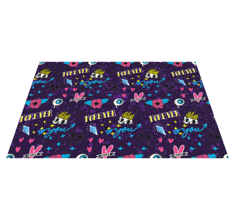 FOREVER YOU DESIGN kids vinyl rug - TenStickers