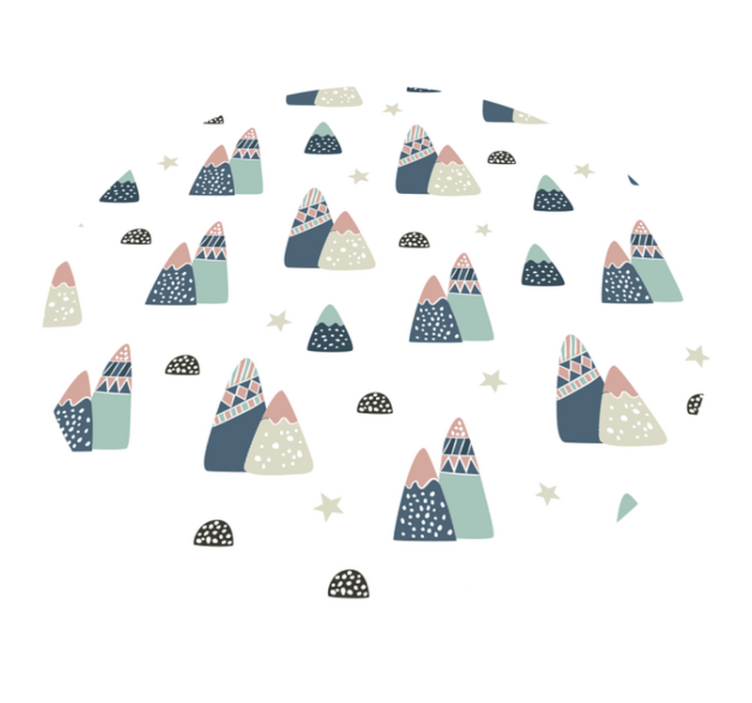 Mountainous Playful Pattern nursery vinyl rug - TenStickers