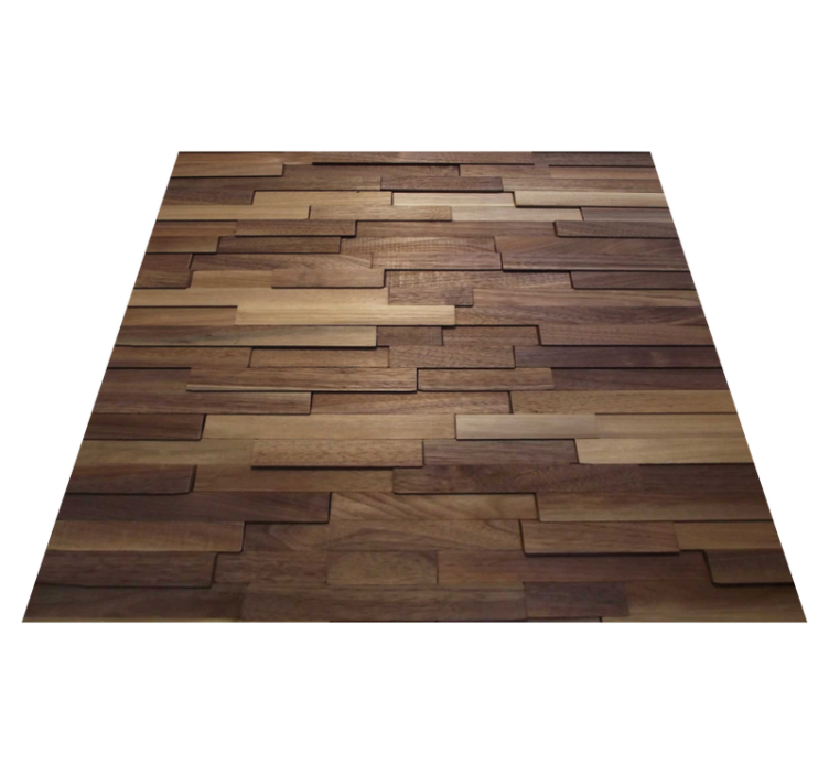 Stylish Pattern wood effect vinyl rug - TenStickers