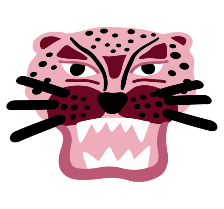Fierce Leopard Head kids vinyl rug - TenStickers