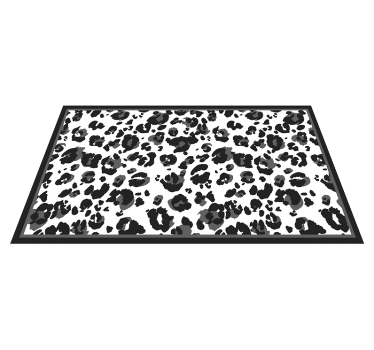 Black Spot Pattern animal print vinyl rug - TenStickers