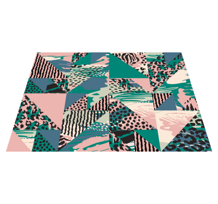 Geometric Layered Abstractions textured vinyl rug - TenStickers