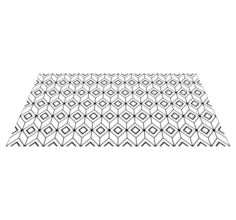 Modern diamond elements geometric vinyl rug - TenStickers