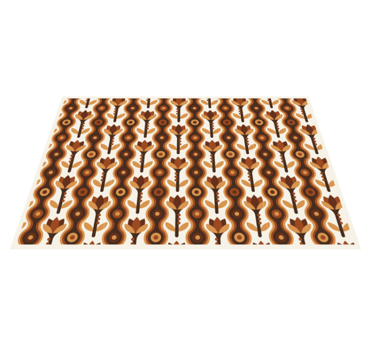 Chic botanical swells floral vinyl rug - TenStickers