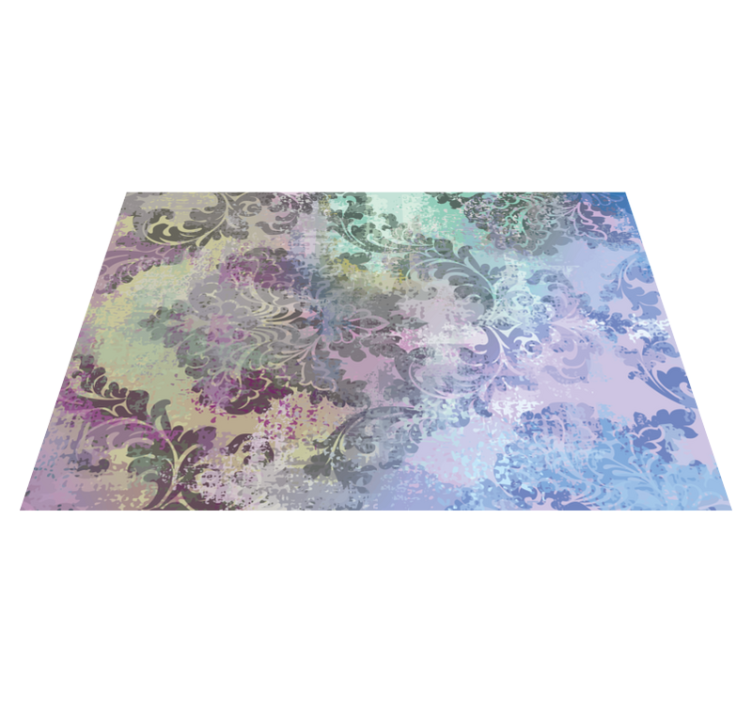 Bohemian artistic design floral vinyl rug - TenStickers