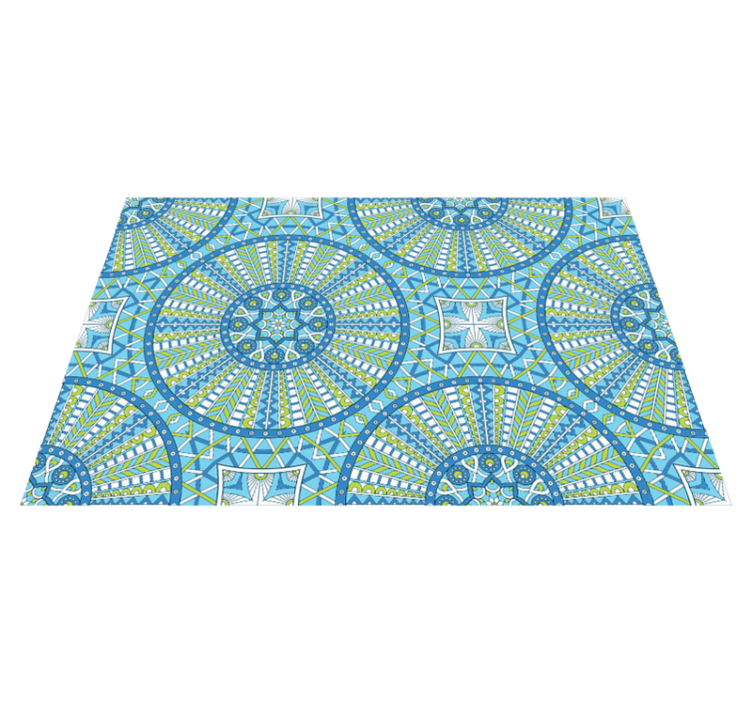 Stylish Geometric Patterns mandala vinyl rug - TenStickers