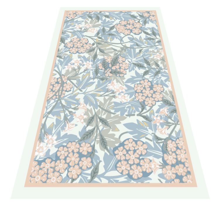 Floral vinyl rug in floral botanical style - TenStickers