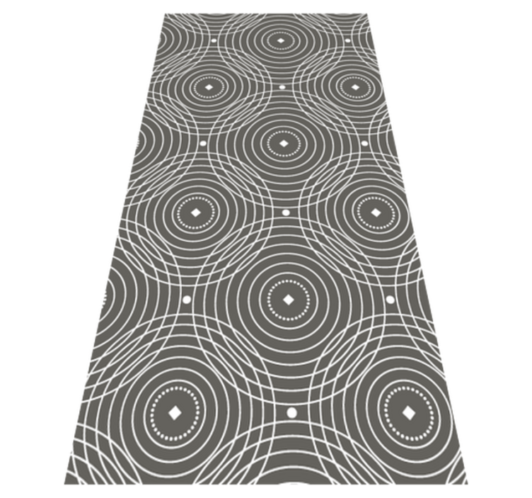 Circular Patterned Stripes geometric vinyl rug - TenStickers