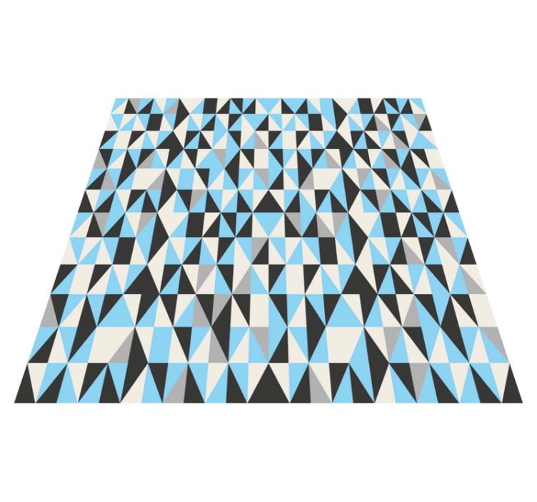 Geometric vinyl rug with triangular design - TenStickers