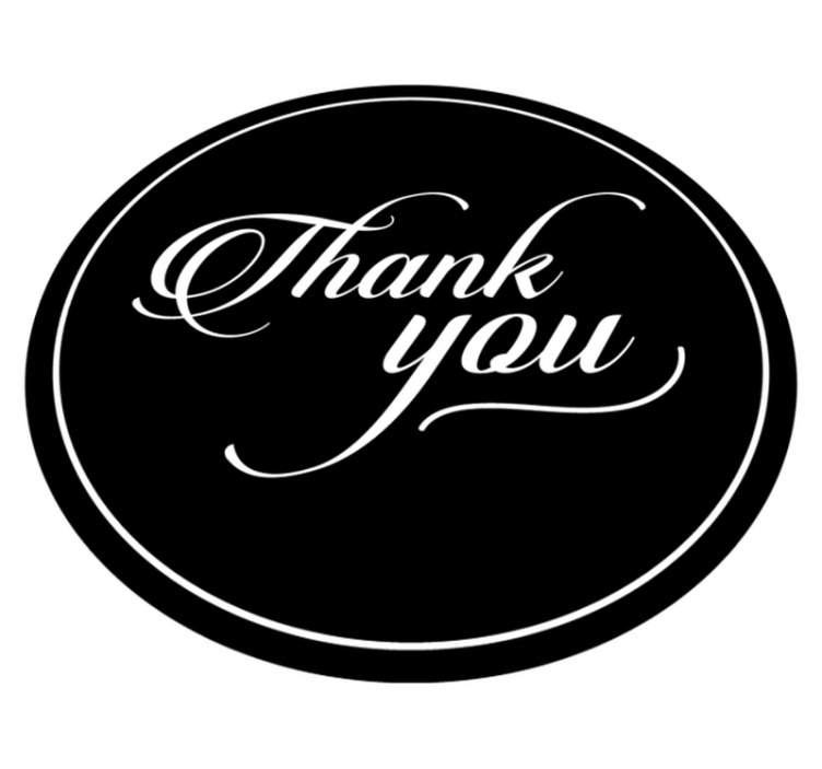 Thank You Note custom rug - TenStickers