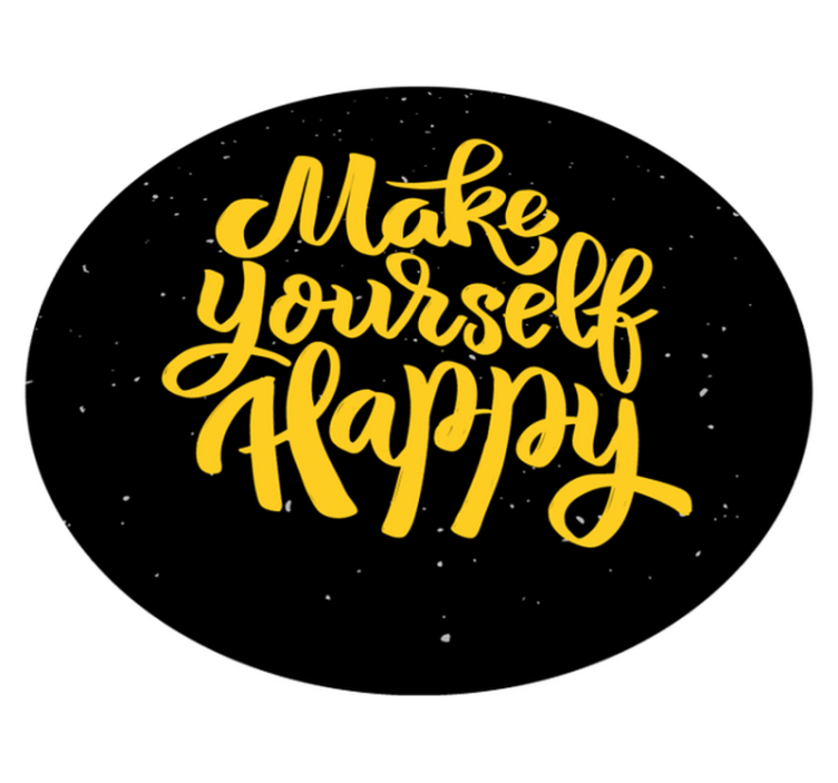 Make yourself happy custom rug - TenStickers