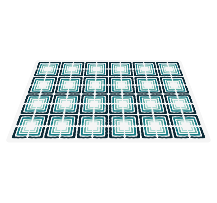 Echo blue lines tiles  tile carpet - TenStickers